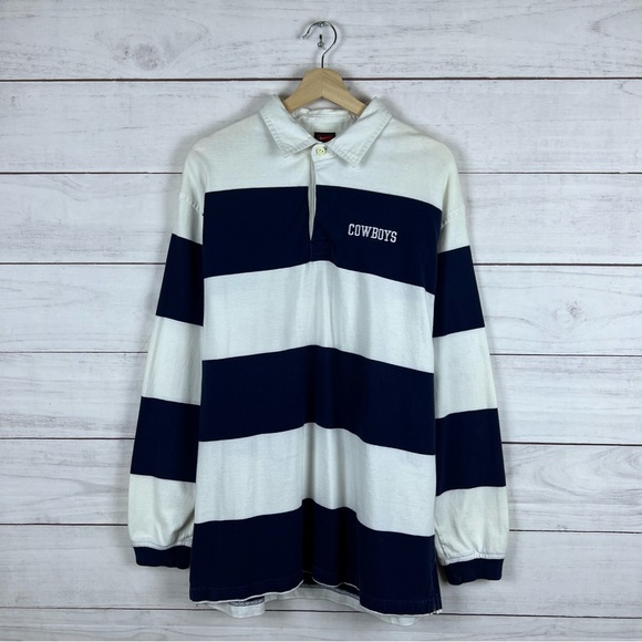 Vintage Y2K Dallas Cowboys NFL Nike Rugby Polo Shirt Large
